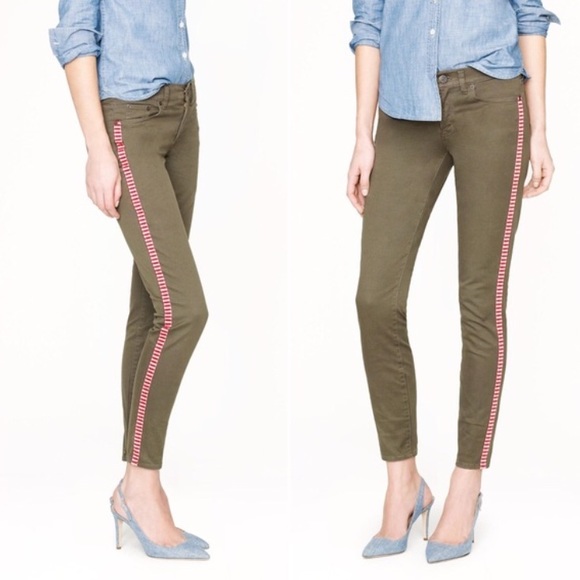 J. Crew Denim - J. Crew // Toothpick Jean in Red Tux Stripe A0790
